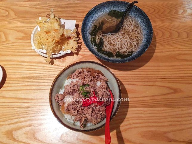 Tempura Soba and Gyu Don at Sushi Zanmai
