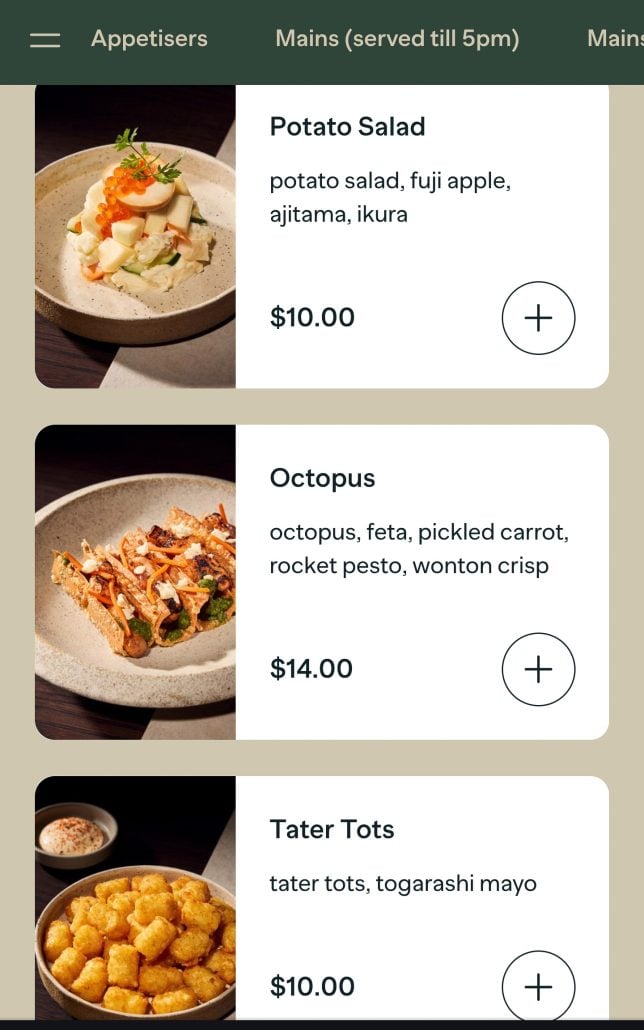 BB Recreational Club Cafe Menu