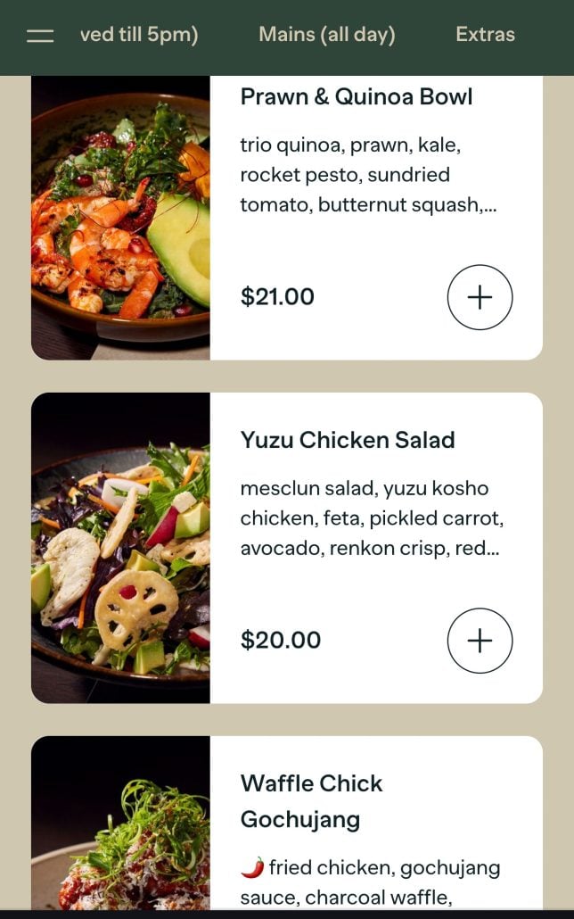 Menu of BB Recreational Club Cafe