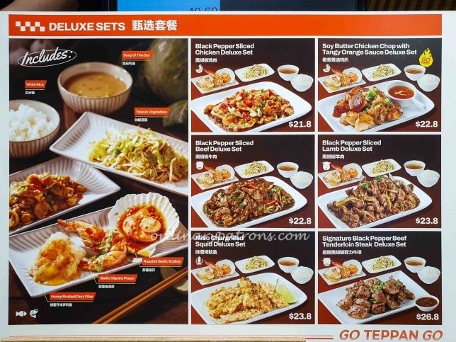 Go Teppan Go Menu