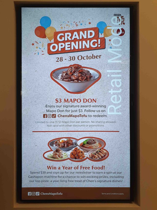 Chen's Opening Promotions