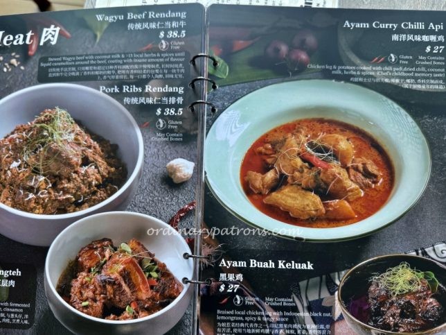 Bonding Kitchen menu Peranakan Restaurant at Orchard Gateway