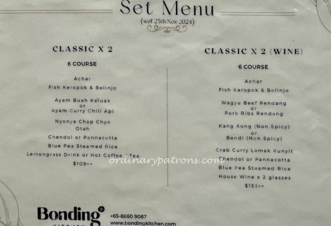 Bonding Kitchen Set menu
