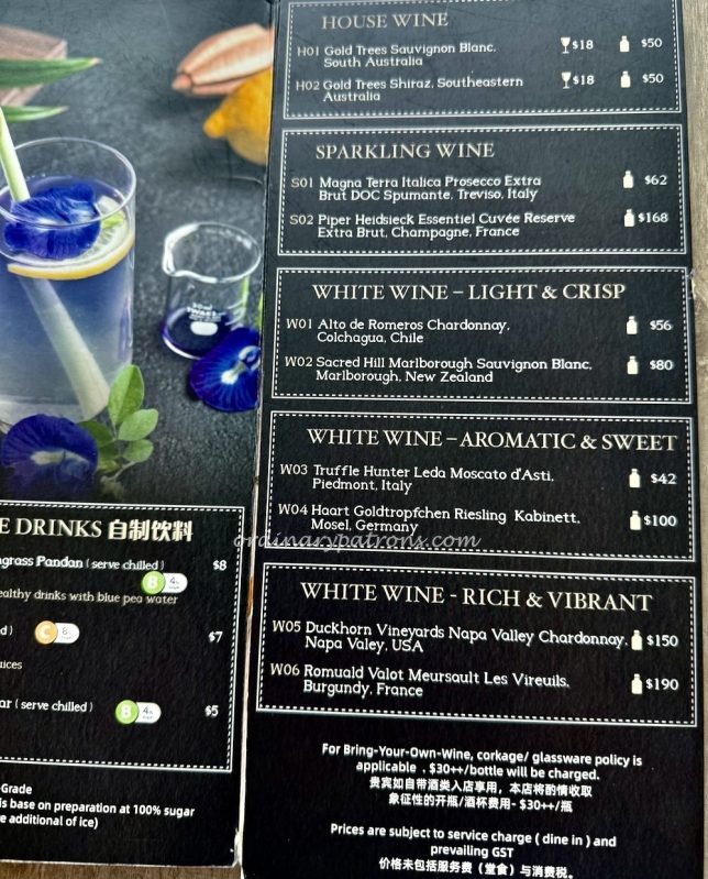 Bonding Kitchen wine list