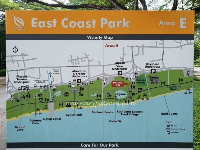 Location Map - East Coast Lagoon Food Centre