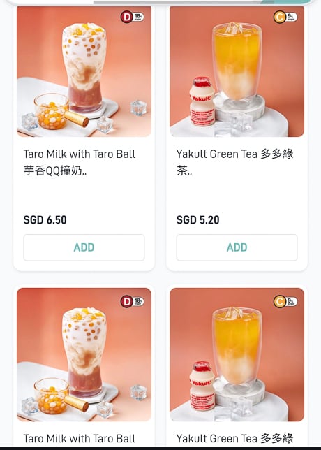 Drinks Menu of Eat 3 Bowls