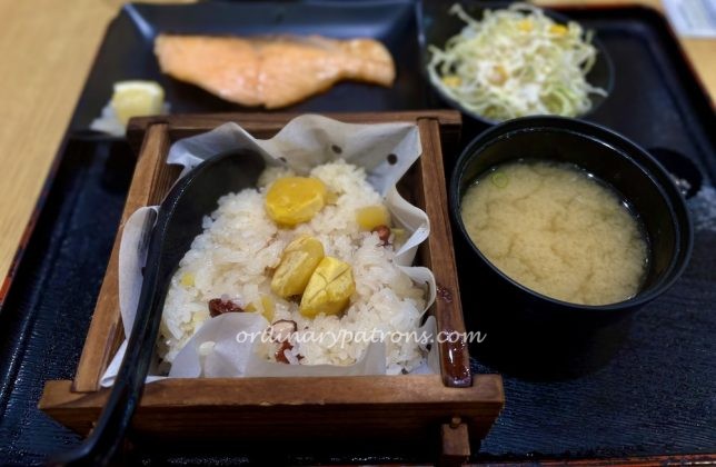 Shio Salmon Shokado set ($18.90) and Chicken Cutlet Shokado set ($16.90).