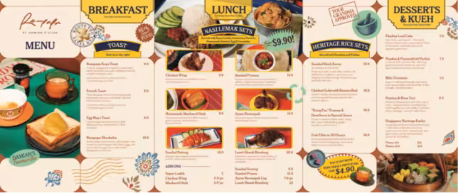 Menu of Rempapa at NGS