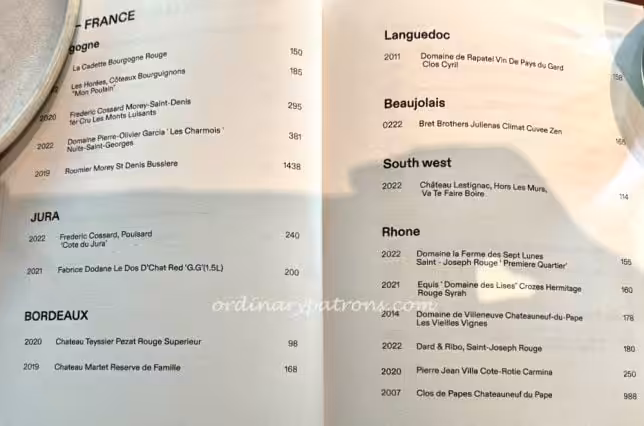 AIR Dempsey AIR CCCC Wine list
