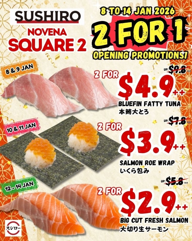 Sushiro 2 for 1 Promotion