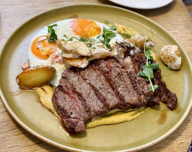 Steak and eggs