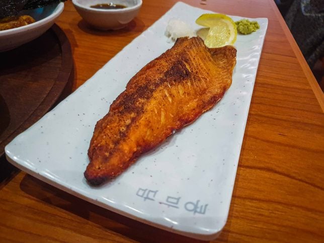 charcoal-grilled mackerel 