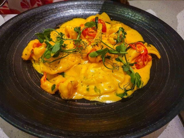 Ravioli di Granchio allo Zaffronano: