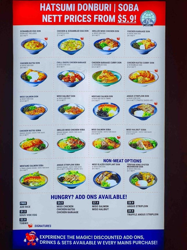 Hatsumi Donburi & Soba Menu