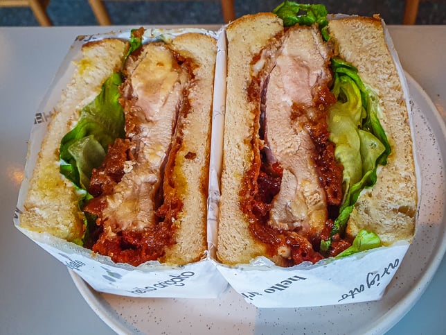 Yuzu Honey Chicken Sando at Hello Arigato