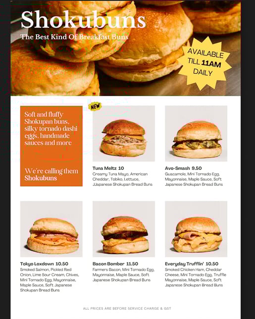 Hello Arigato Menu - Shokobuns