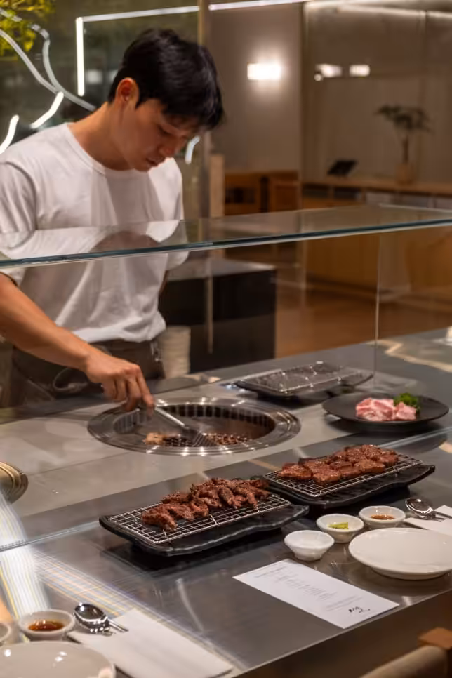 Seoul & So at National Gallery Singapore - Grilling Process
