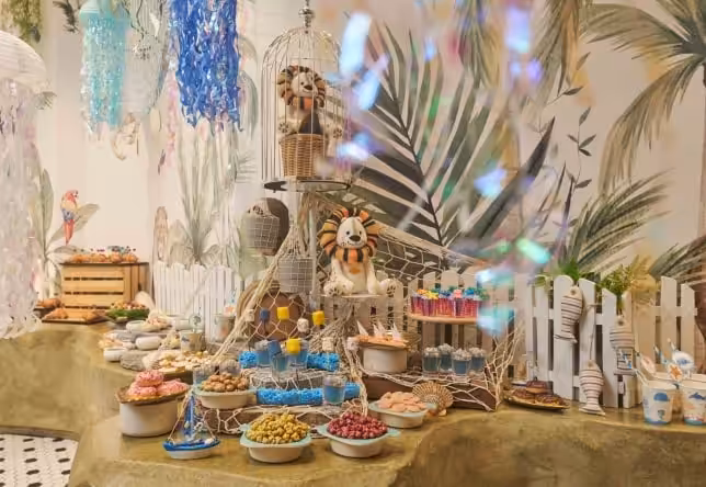 embu nautical-themed kids' buffet corner