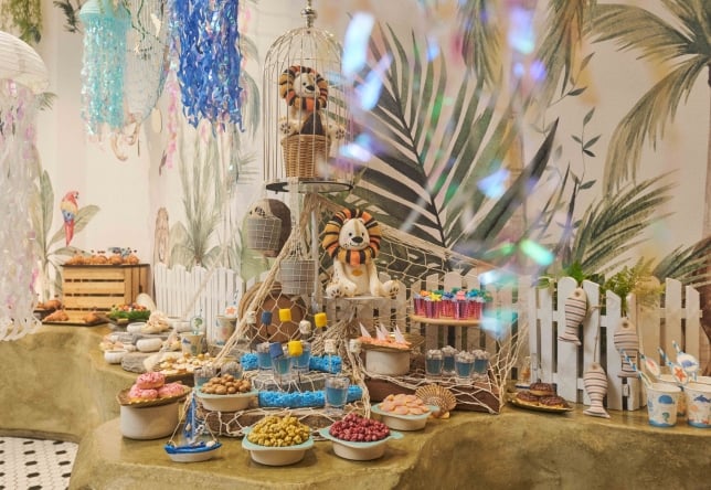 embu nautical-themed kids' buffet corner