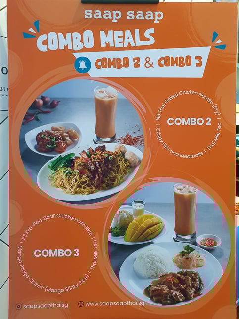 Menu of Saap Saap Thai 18 Tai Seng