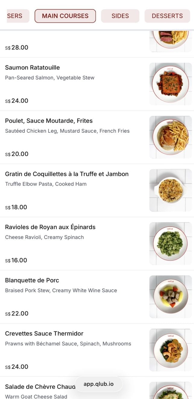 Bouillon Gavroche Menu :Affordable French Restaurant at Orchard Road Mandarin Gallery