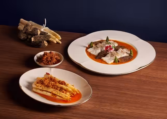 Man Fu Yuan Morel and Asparagus Frasers House, a Luxury Collection Hotel, Singapore