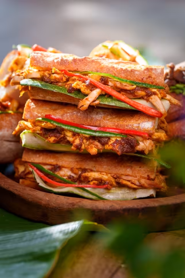 Nonyanita Café - Chicken Rendang Sandwich