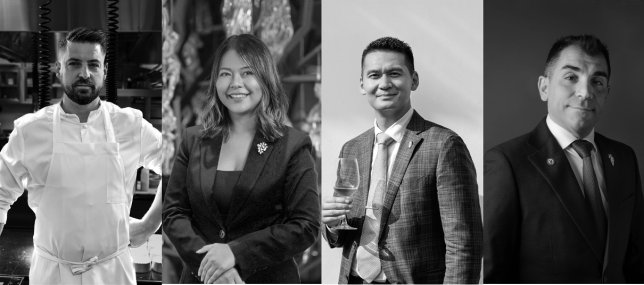 [Left to right: Executive Chef Kirk Westaway, Head Sommelier Bella Jankaew,
Master Sommelier Mathias Camilleri and Wine Director Roberto Durán]