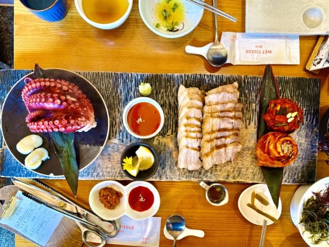 Jungdamun Bossam Bukchon restaurant Seoul octopus bossam