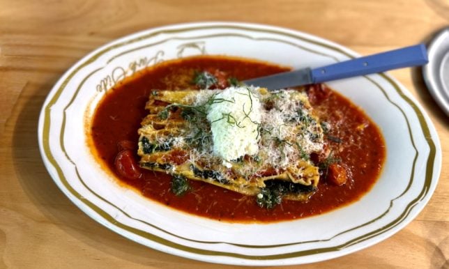Beef Lasagna at Park Side 