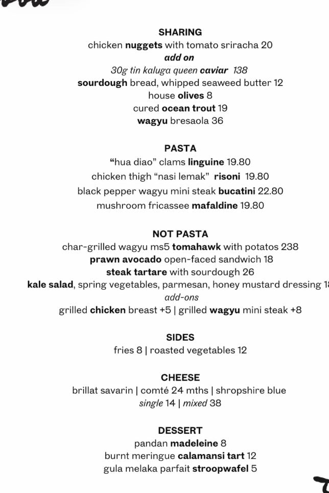 Revolution Wine Bistro lunch menu