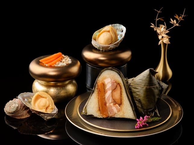 Singapore Marriott Tang Plaza Hotel - South African Abalone with Karasumi & Iberico Pork Rice Dumpling