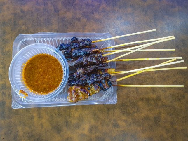 Satay at Container City Food Court, Miri