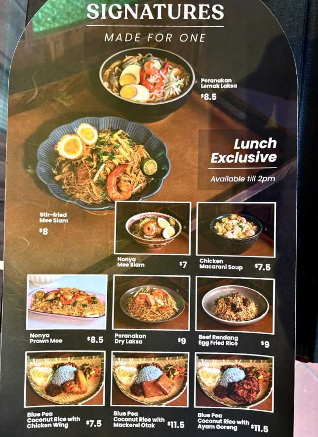 Chilli Padi Rail Mall ew Peranakan Restaurant Menu