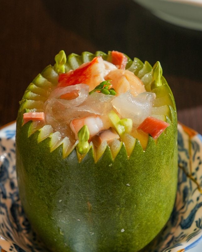 Jin Ting Wan Summer Menu - Double-Boiled Shunde Winter Melon Soup with Bird’s Nest and Eight Treasures