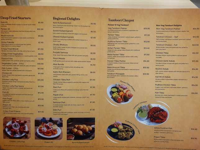 Nandhanas's Restaurant Menu