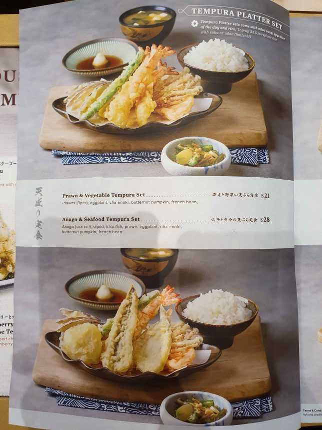 Menu of Tempura-EN