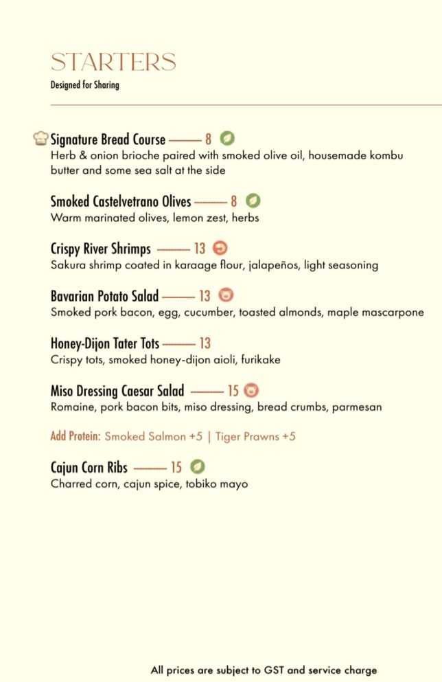 Alice Boulangerie & Restaurant Raffles City menu