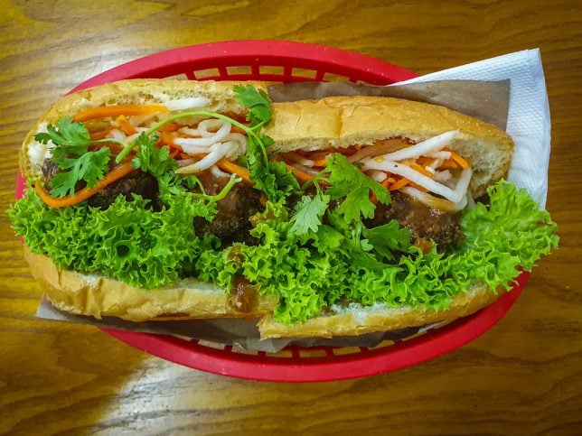 Signature Lemongrass Grilled Beef Patty Banh Mi