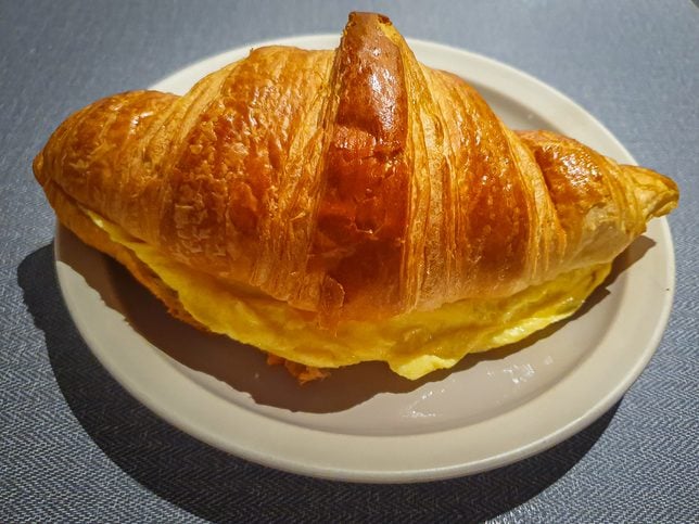 Croissant stuffed with a Scrambled Egg 