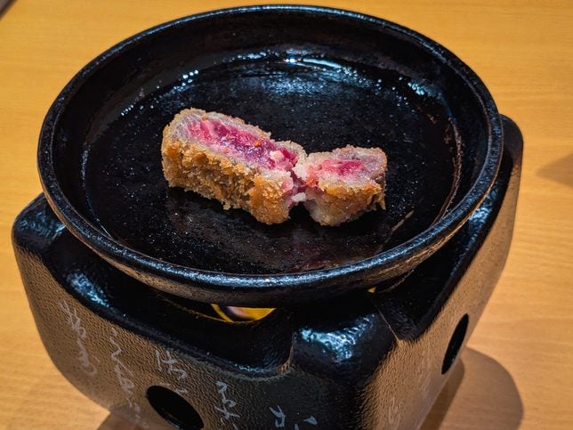 Beef cutlet at Gyukatsu Kyoto Katsugyu