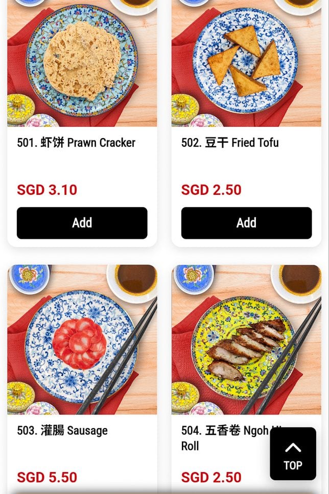 Hoe Nam Signatures at Aperia Mall Menu