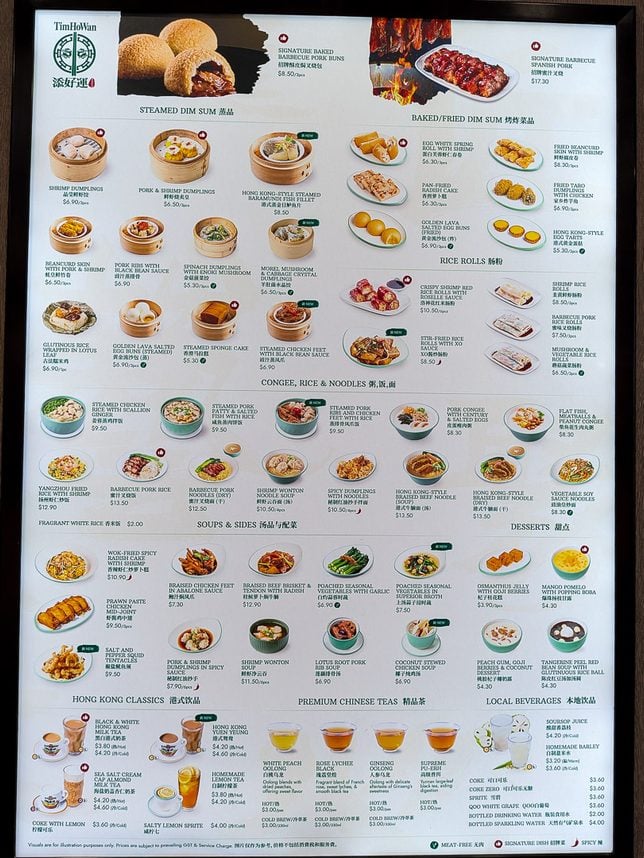 Tim Ho Wan Menu