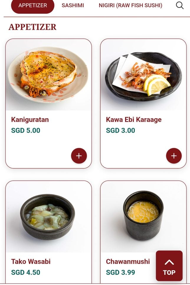 Sushidan menu