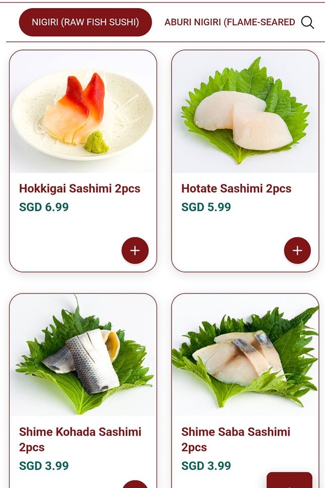Sushidan menu