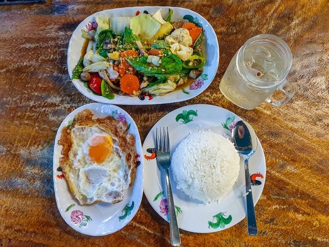 Little Elephant Stir-fried Mixed Vegetables Sticky with Rice