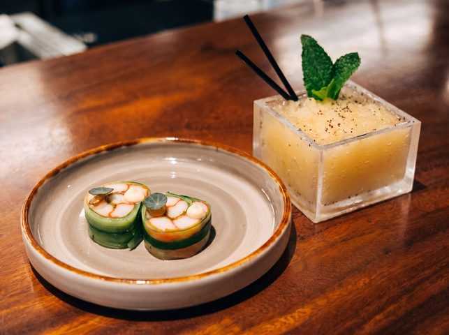 Snow Garden paired with Kani Fumi Maki